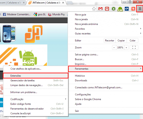 Remover vírus Facebook Chrome