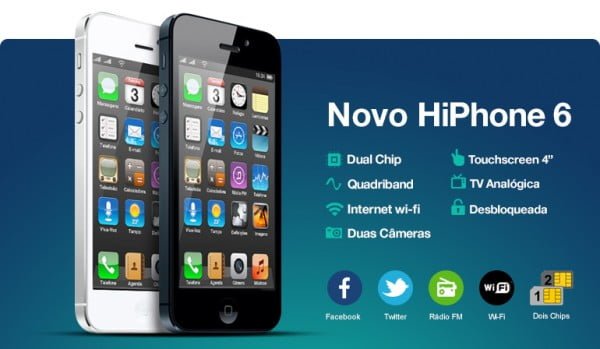 Enquanto uns sofrem para comprar iPhone 5s, outros já têm HiPhone 6 dual SIM e com TV